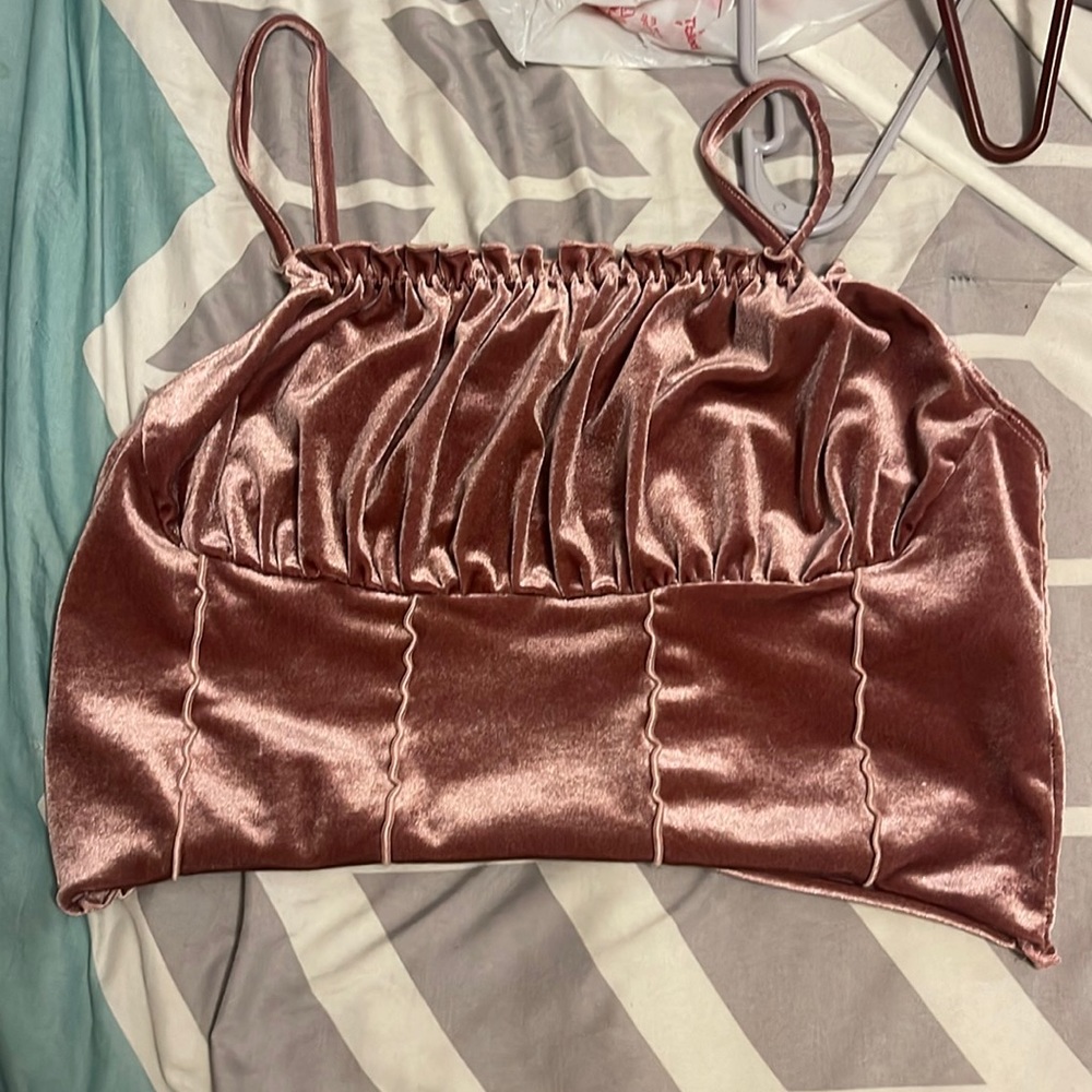 Rose gold crop top